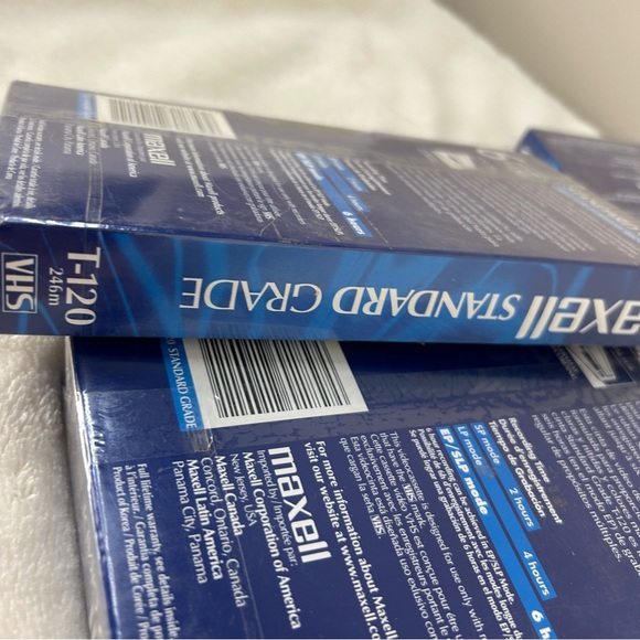 Maxell Video Cassette VHS T-120 6HRS Tapes NWT 3PC Bundle - Picture 11 of 13